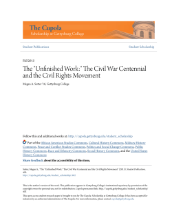 The "Unfinished Work:" The Civil War Centennial and the Civil