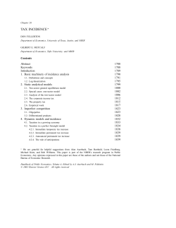TAX INCIDENCE° - Gabriel Zucman