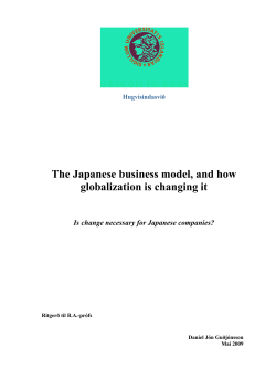 The Japanese business model, and how globalization is
