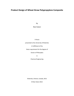 Product Design of Wheat Straw Polypropylene Composite