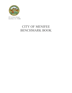 Benchmark Book - City of Menifee