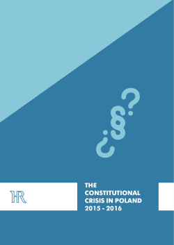 THE CONSTITUTIONAL CRISIS IN POLAND 2015