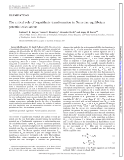 The critical role of logarithmic transformation in Nernstian