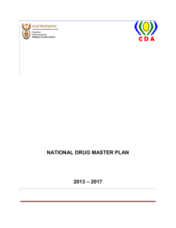 national drug master plan 2013 &ndash; 2017
