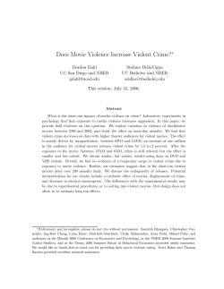 Does Movie Violence Increase Violent Crime?∗