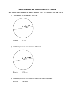 Solutions: Finding the Perimeter and Circumference