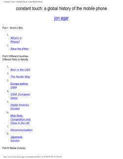 Constant Touch: a Global History of the Mobile Phone