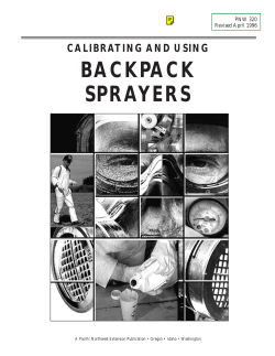 Calibrating and Using Backpack Sprayers