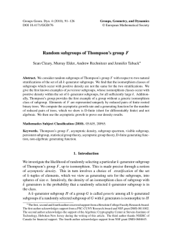 Random subgroups of Thompson`s group F