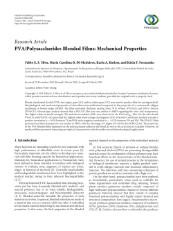 PVA/Polysaccharides Blended Films: Mechanical Properties