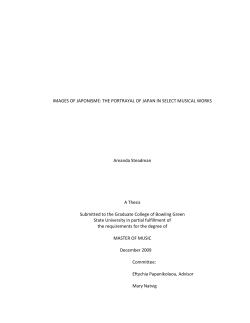 Images of Japonisme: The Portrayal of Japan in Select Musical Works