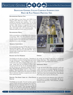 Printing Tips for the ICI PnP version