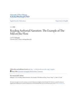 Reading Authorial Narration: The Example of The Mill