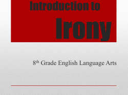 Introduction to Irony