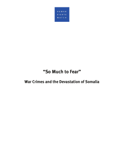“So Much to Fear” - Human Rights Watch