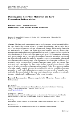 Paleomagnetic records of meteorites - Benjamin P. Weiss