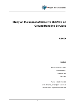 Study on the Impact of Directive 96/67/EC on Ground Handling
