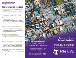 Parking Brochure - Tarleton State University
