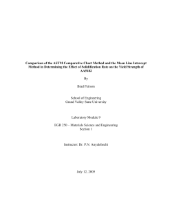 Comparison of the ASTM Comparative Chart Method and the Mean