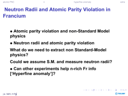 Neutron Radii and Atomic Parity Violation in Francium