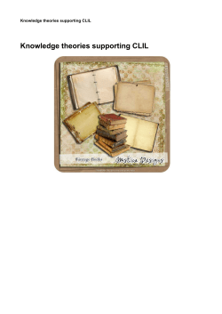 Knowledge theories supporting CLIL