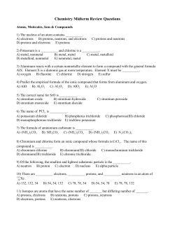 Chemistry Midterm Review Questions