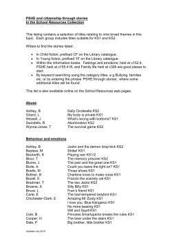 PSHE and citizenship through stories