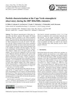 Particle characterization at the Cape Verde atmospheric observatory