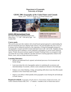 GEOG 208: Geography of the United States and Canada
