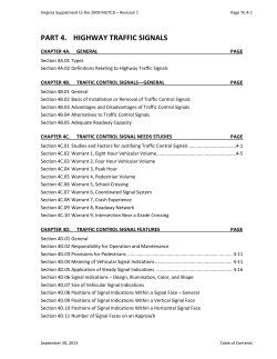 Part 4 &ndash; Signals - Virginia Department of Transportation