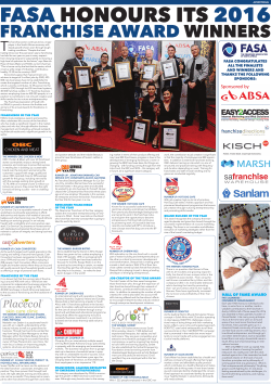 HALL OF FAME AWARD - The Franchise Association South Africa