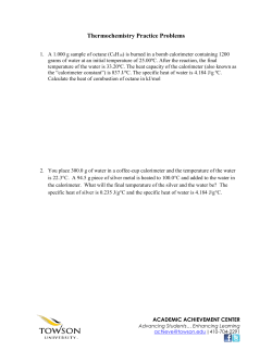 Thermochemistry Practice Problems