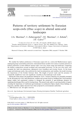 Patterns of territory settlement by Eurasian scops-owls (Otus