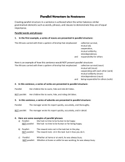Parallel Structure in Sentences