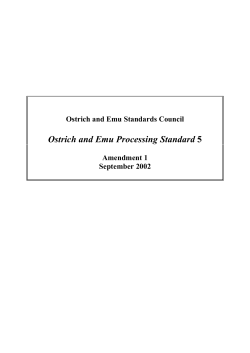 Ostrich and Emu Processing Standard 5