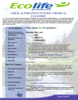 a real alternative to toxic chemical cleaners!