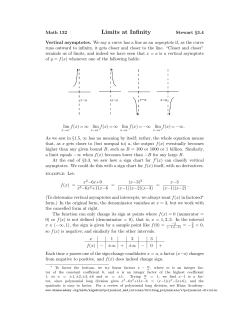 Ch 3.4 Limits at Infinity