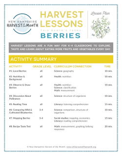 Lesson Plan - NH Harvest of the Month