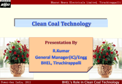 BHEL`s Role in Clean Coal Technology