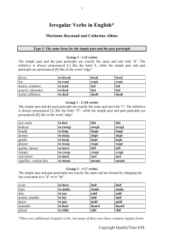 Irregular Verbs in English
