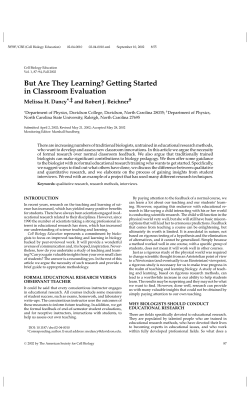 Beichner 2002 - the Biology Scholars Program Wiki