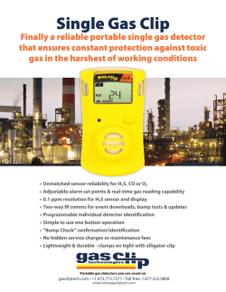 SGC Datasheet - Gas Clip Technologies