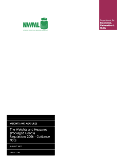 The Weights and Measures (Packaged Goods) Regulations 2006