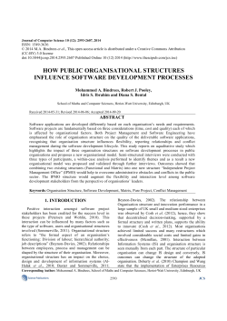 how public organisational structures influence software