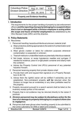 I. Introduction II. Policy Statements Columbus