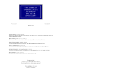 Spring 2001 - Pi Sigma Alpha Undergraduate Journal of Politics