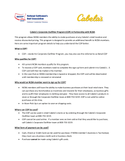 Corporate Outfitter Program FAQ