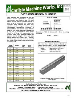 cast iron ribbon burners