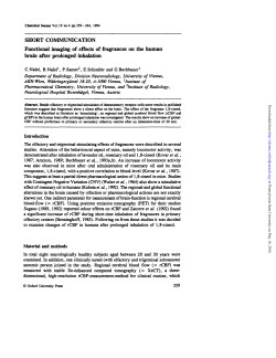 Functional imaging of effects of fragrances on the human brain after