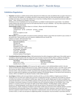 Exhibitor Regulations - ASTA Destination Expo